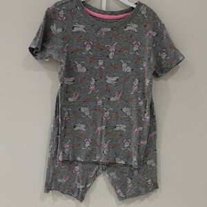George Gray Bunny and Carrot Kids Pajama Set
